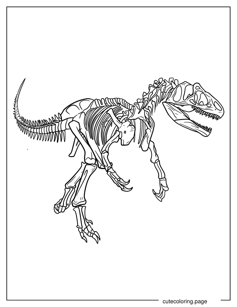 Allosaurus Skeleton coloring page