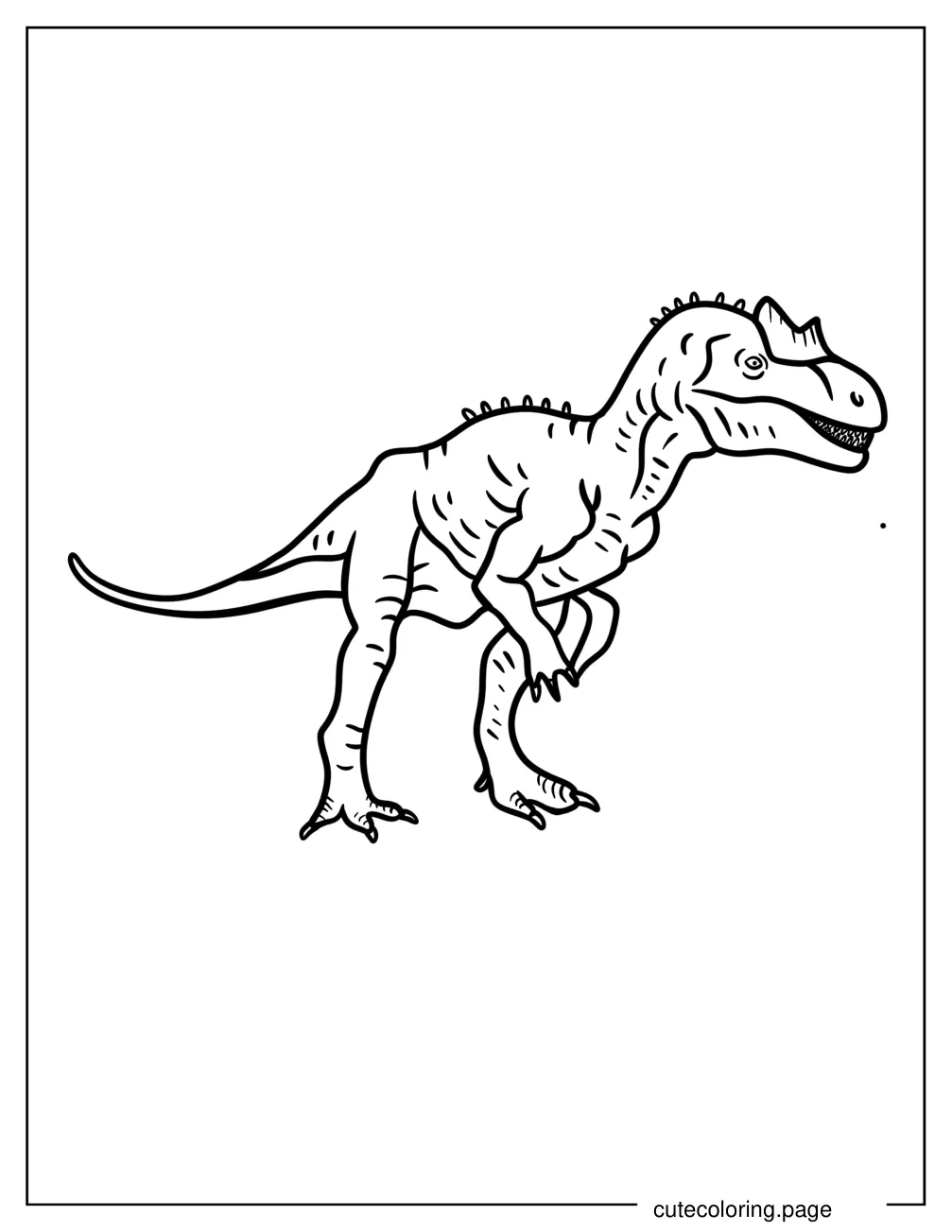 Easy Allosaurus Outline Coloring Page coloring page