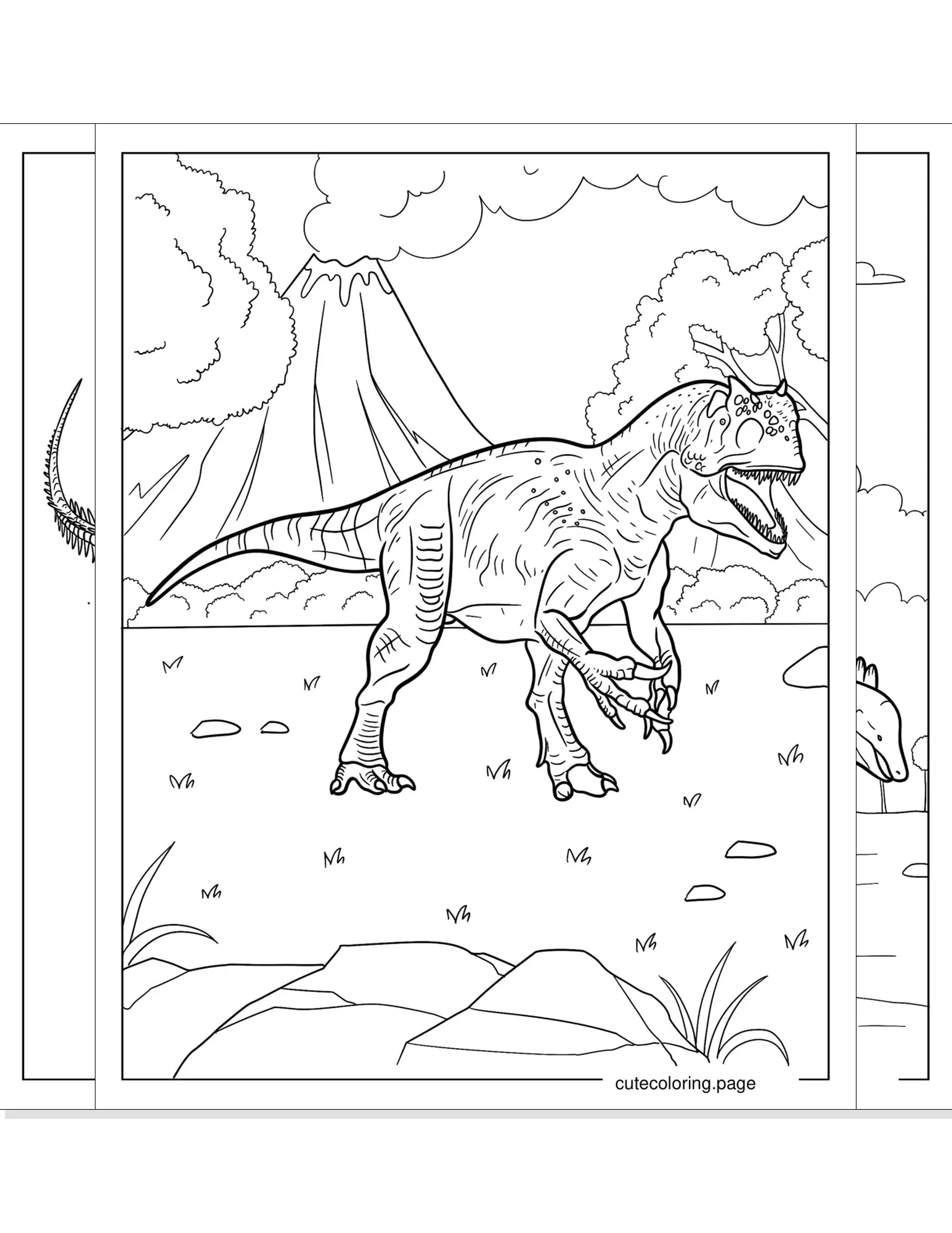 allosaurus coloring pages coloring page