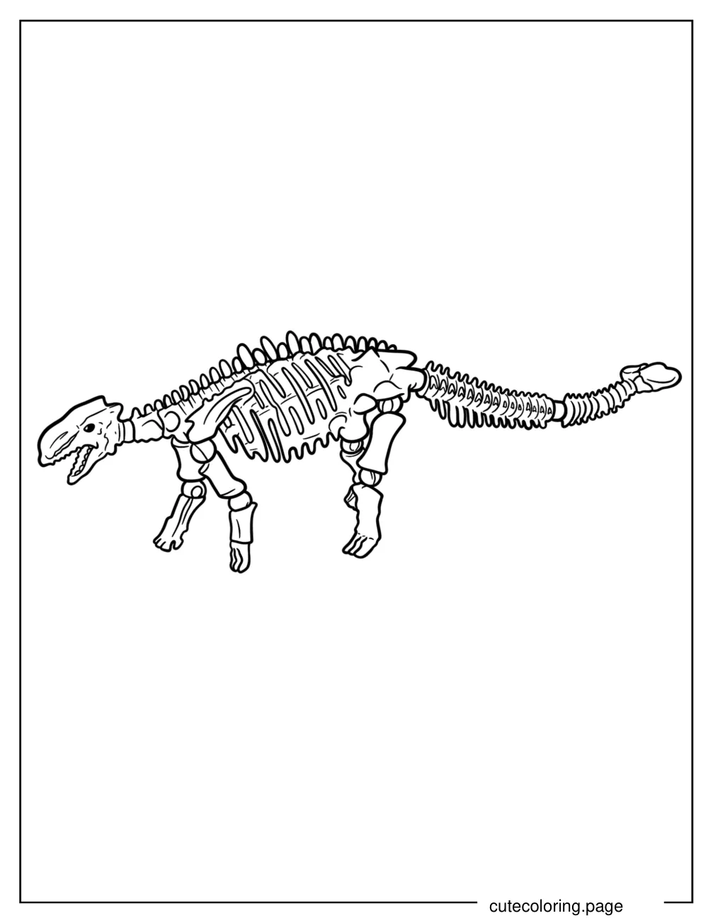 Ankylosaurus Skeleton coloring page