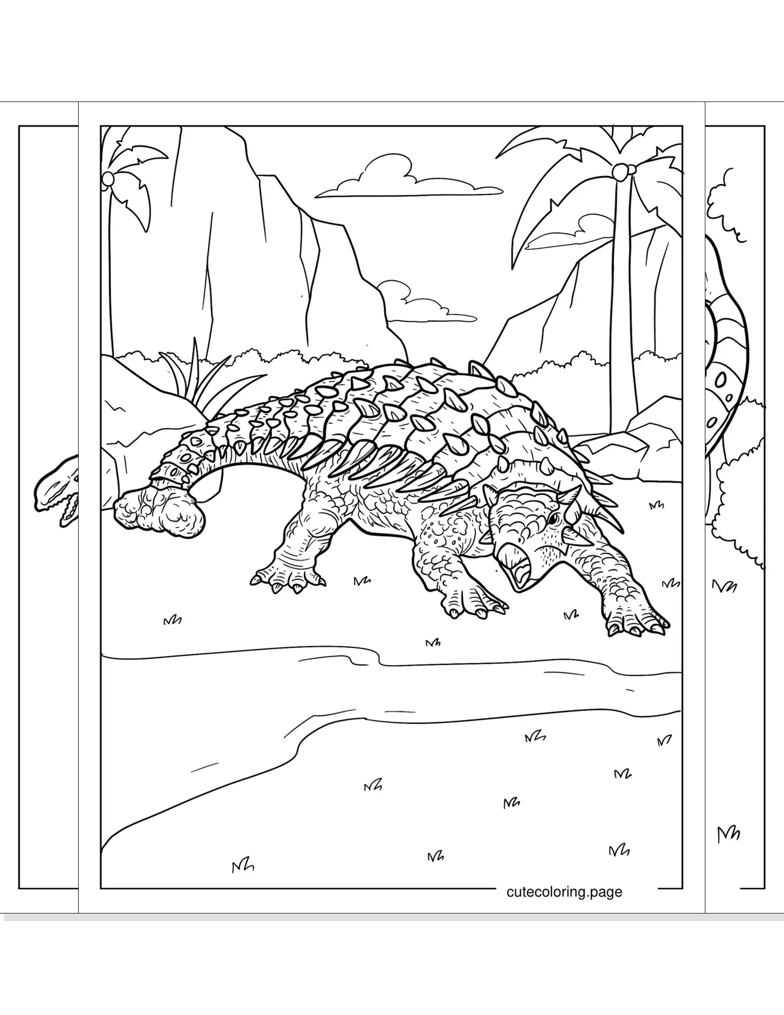 ankylosaurus coloring pages coloring page