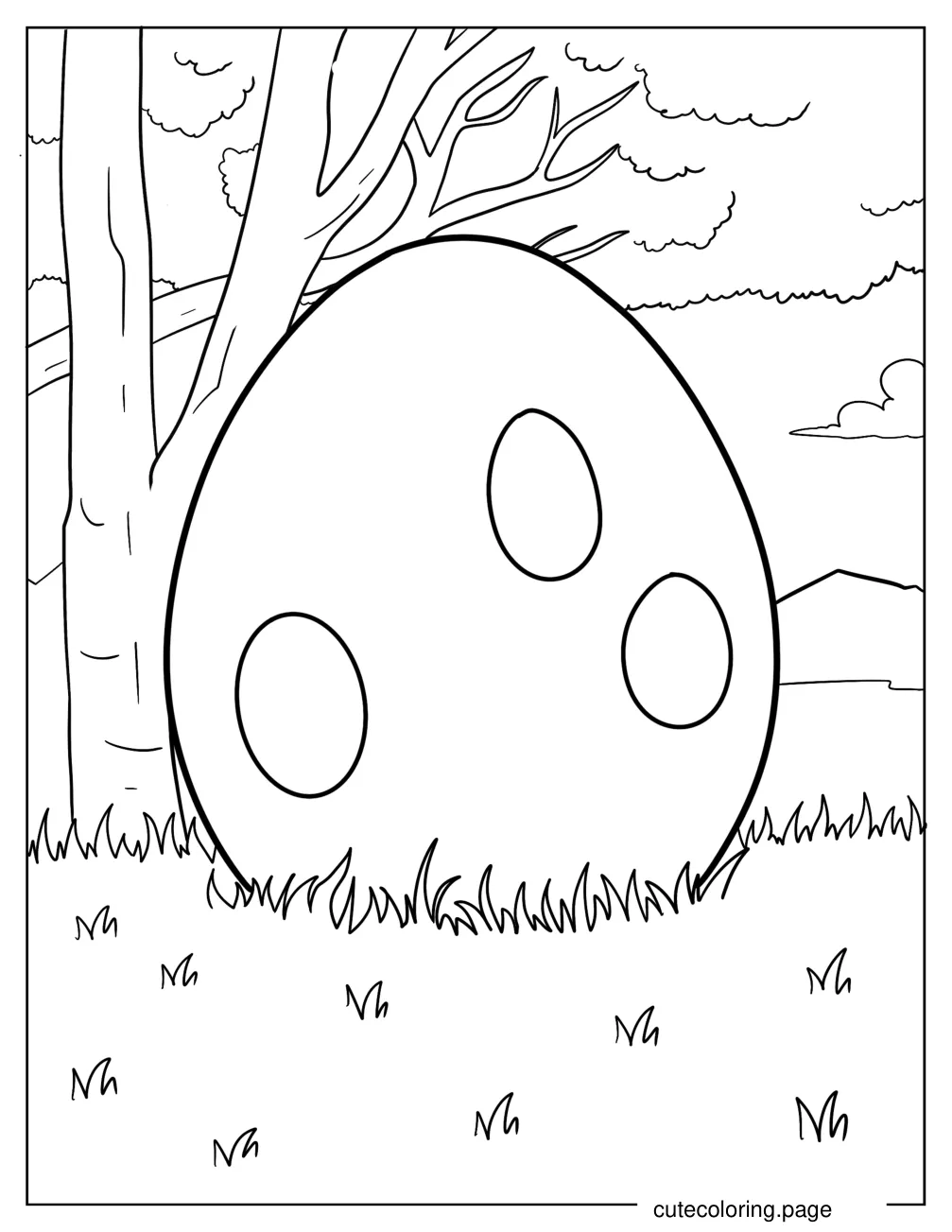 Spotted Dinosaur Egg Coloring Page For Kids coloring page