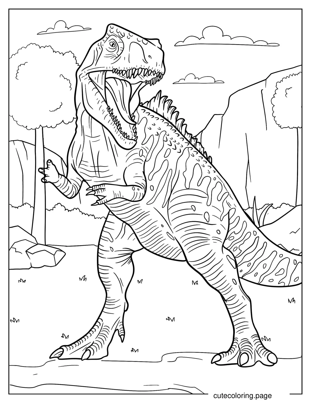 Detailed Gigantosaurus Coloring Page coloring page