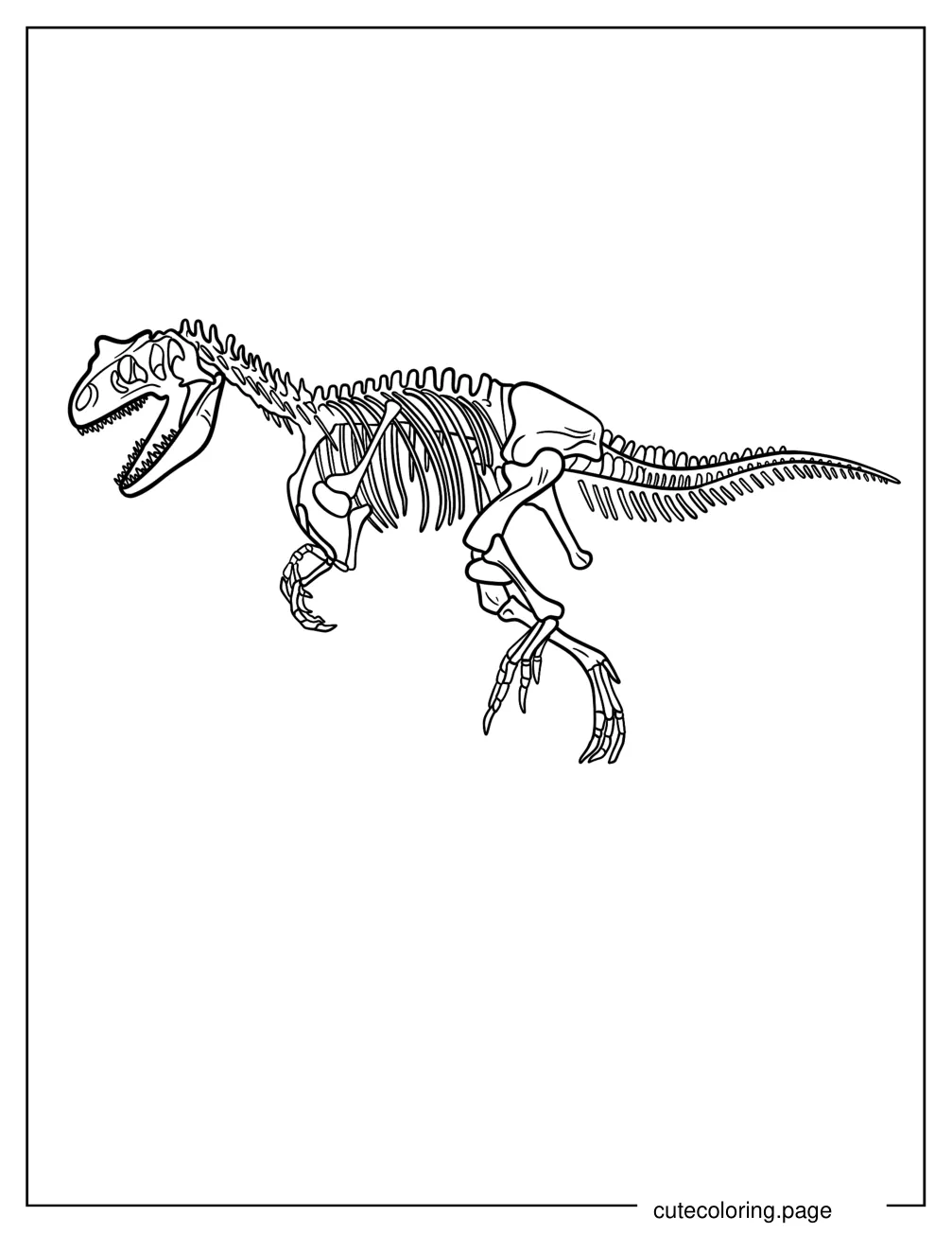 Gigantosaurus Skeleton Coloring Sheet coloring page