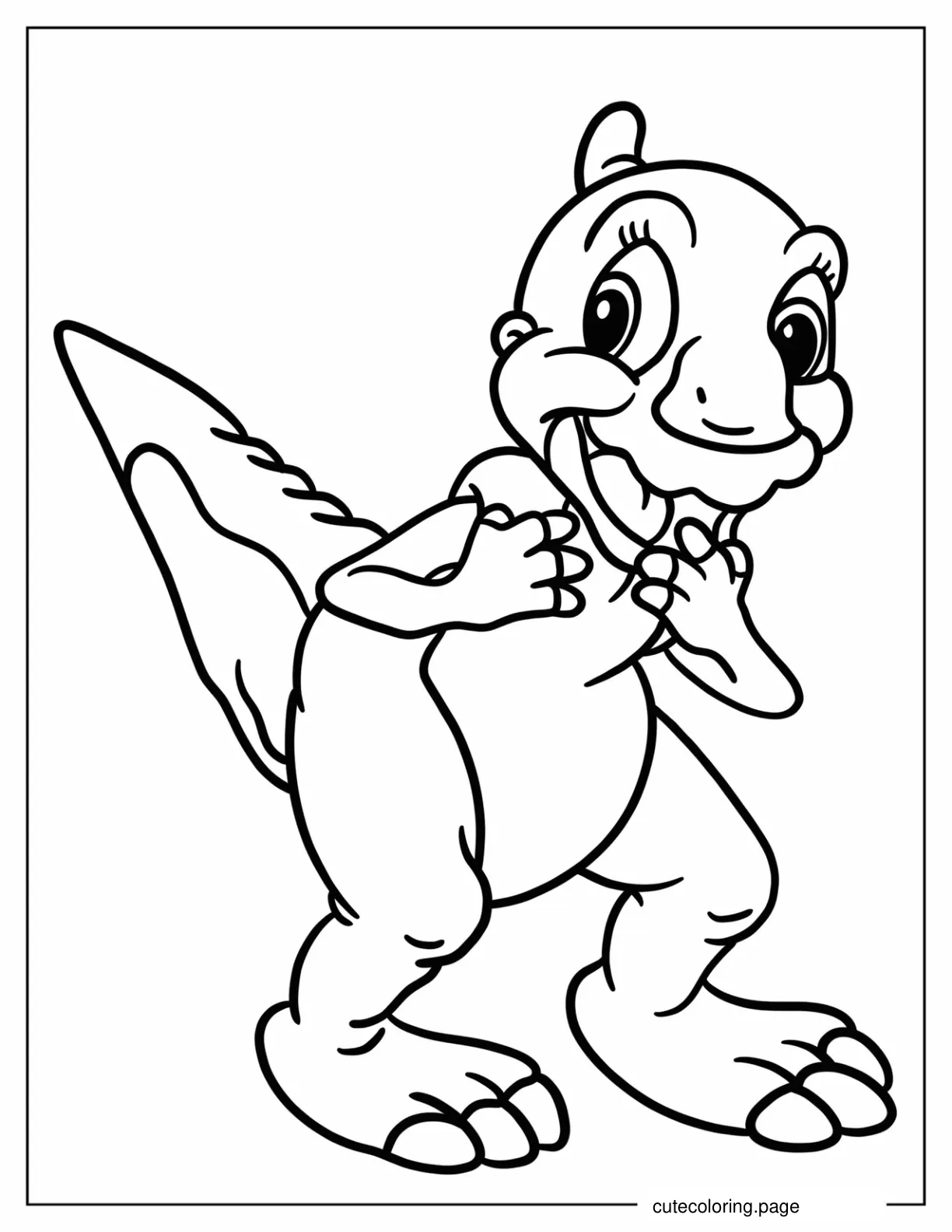 Easy Laughing Ducky Coloring Page For Kids coloring page