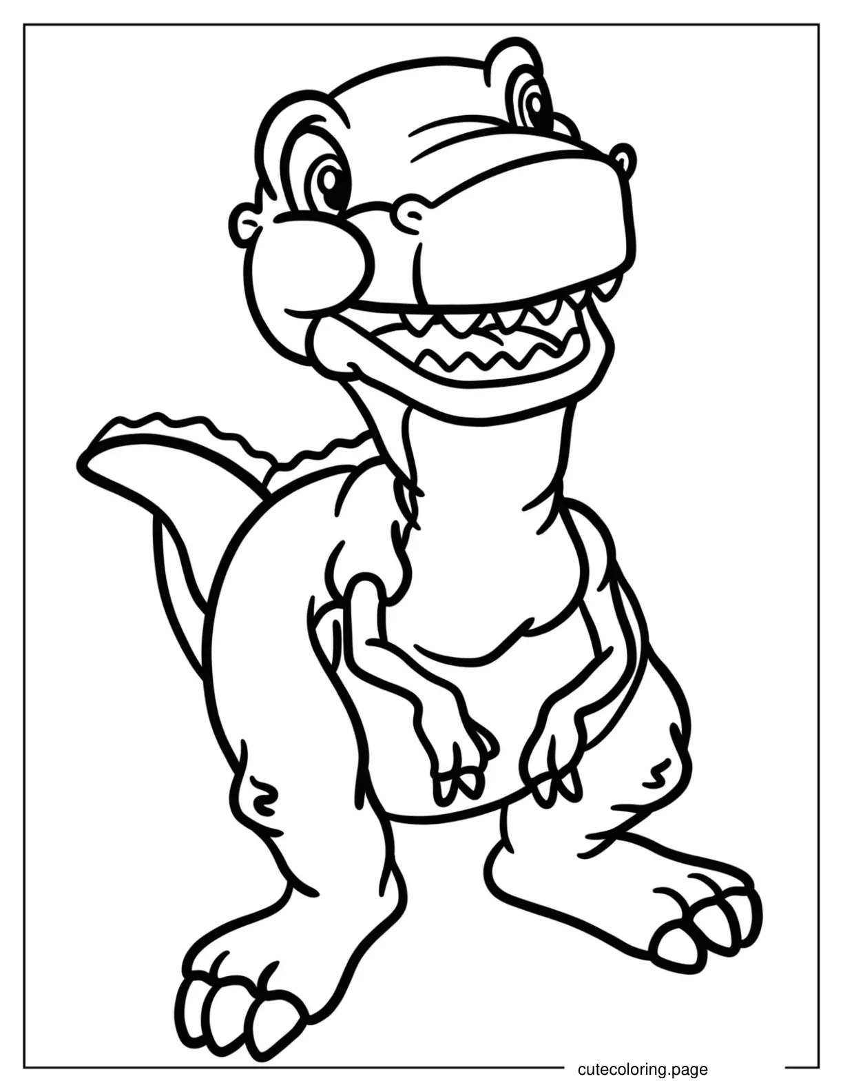 Happy Little Chomper Coloring Sheet For Preschoolers coloring page