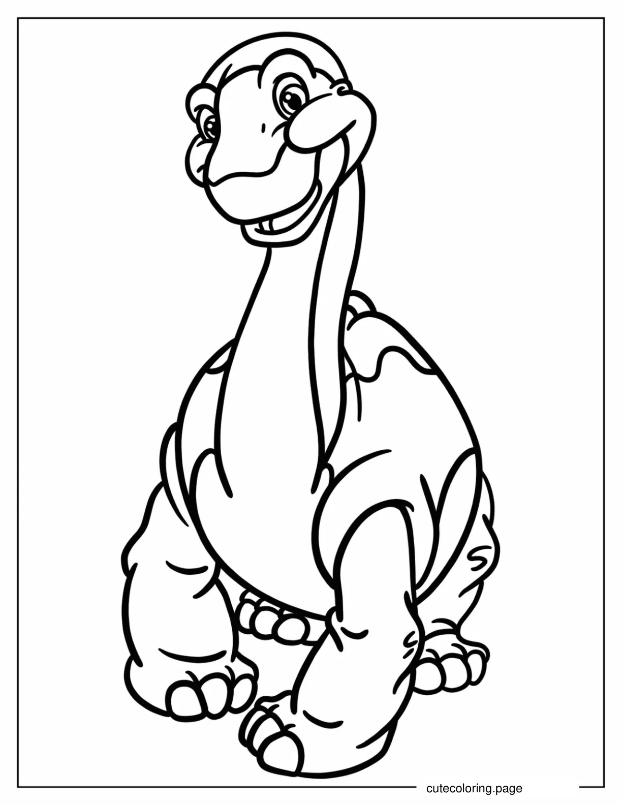 Simple Littlefoot Coloring Page For Kids coloring page