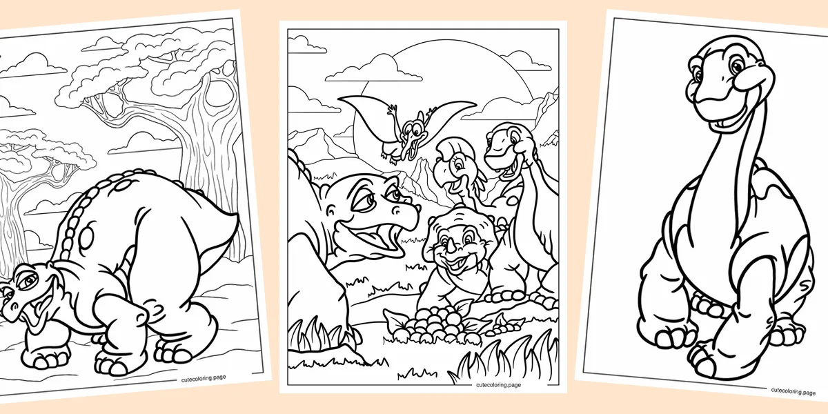 land-before-time-coloring-pages