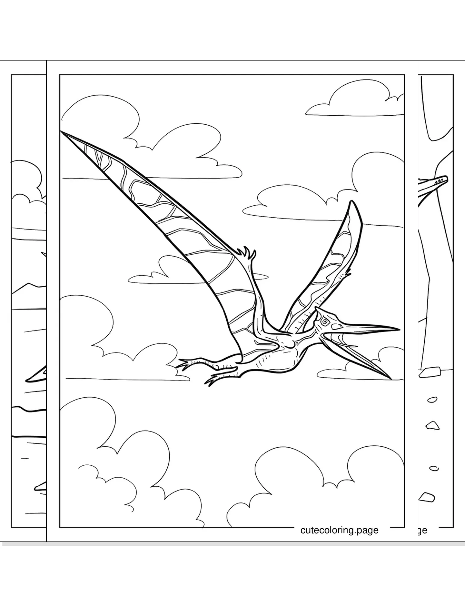 pterodactyl coloring pages coloring page