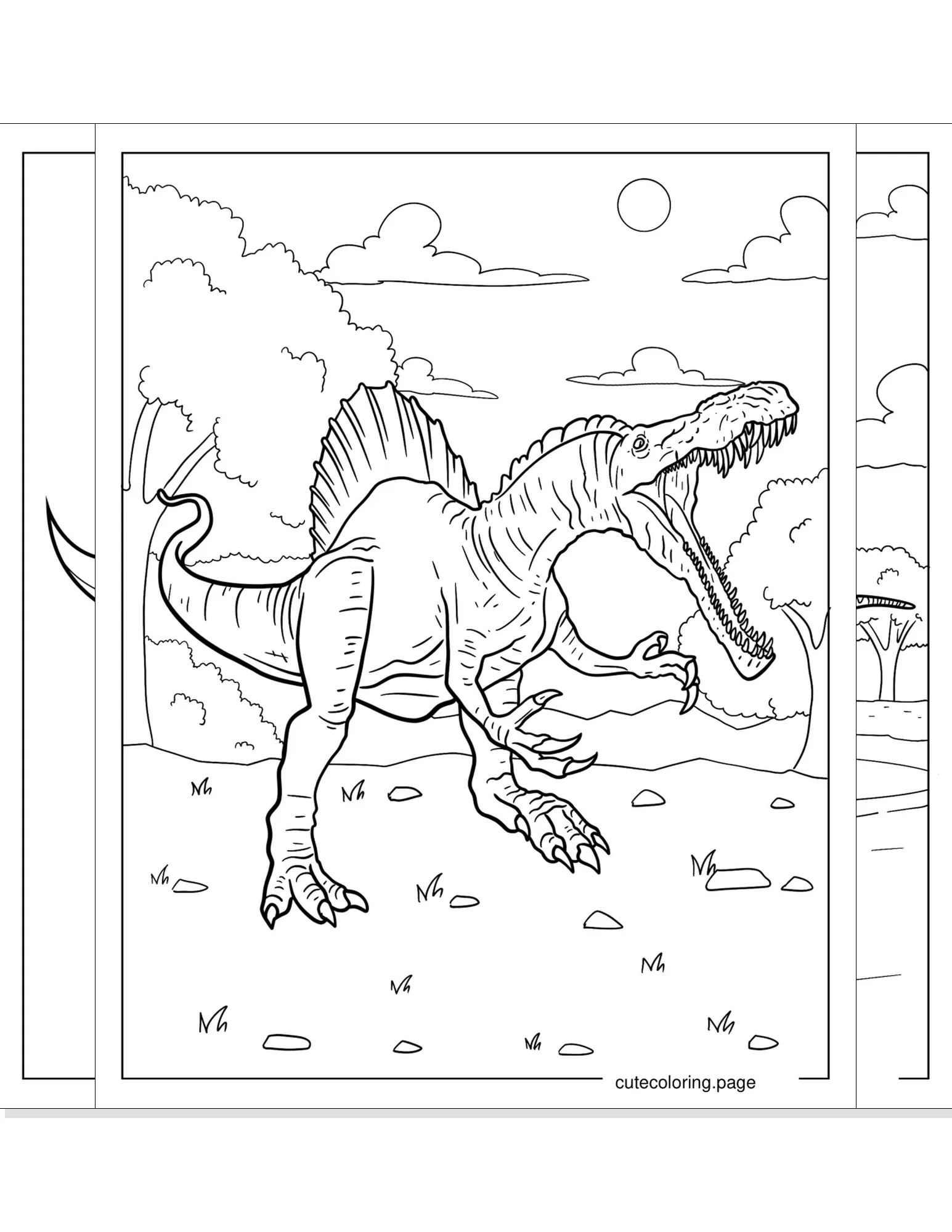 spinosaurus coloring pages coloring page